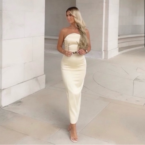 Zara Satin Effect Midi Dress. NWT. Size X Small - Picture 5 of 13